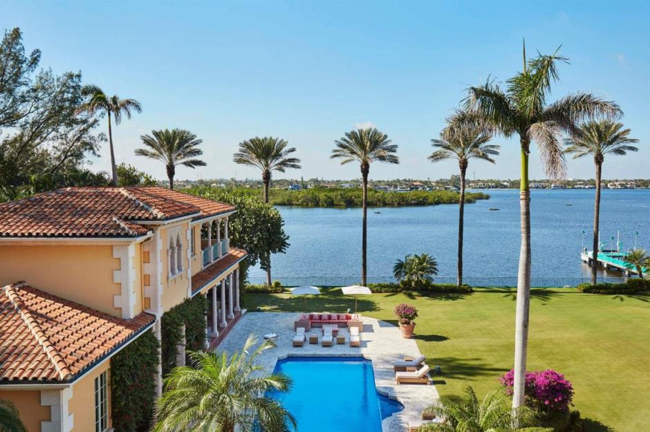 Waterfront mansion, Florida, USA